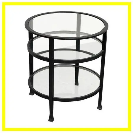 Tanner Round Glass End Table