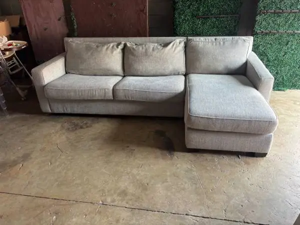USED West Elm Henry sleeper sectional WITH storage chaise