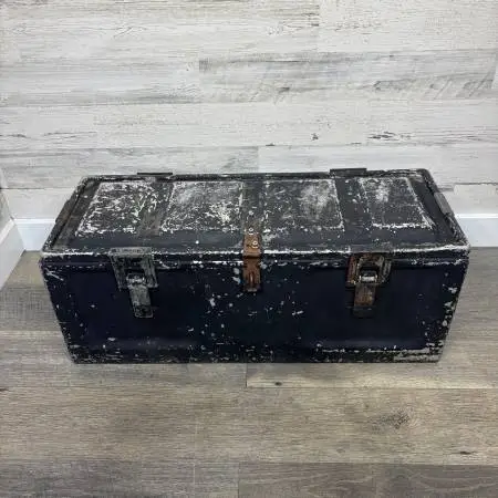 Vintage Metal Military Trunk