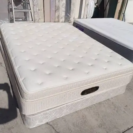Queen pillowtop mattress and box spring