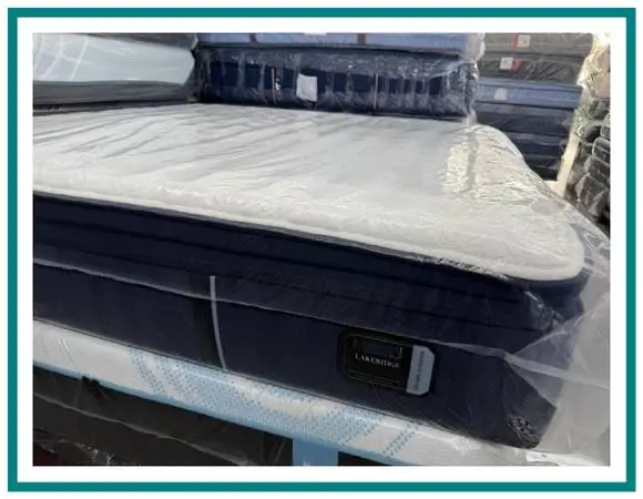 King Size Stearns & Foster Lakeridge Pillow Mattress & Box Bed