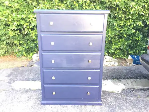 5 drawer solid wood dresser