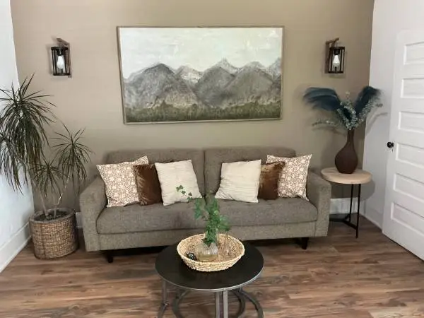 Sofa and matching art. REDUCED