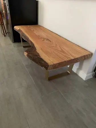 Mid Century Modern Modernist Wood table or bench tree trunk