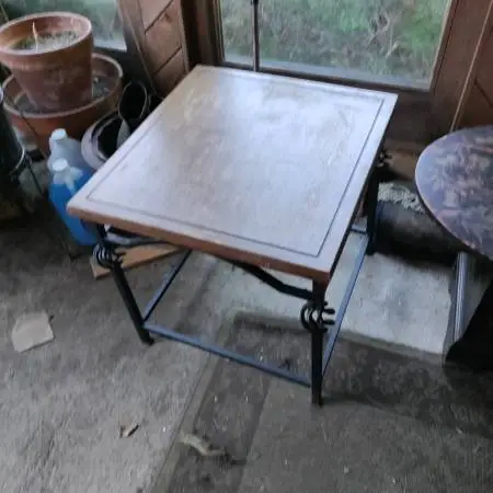 Wrought iron end table