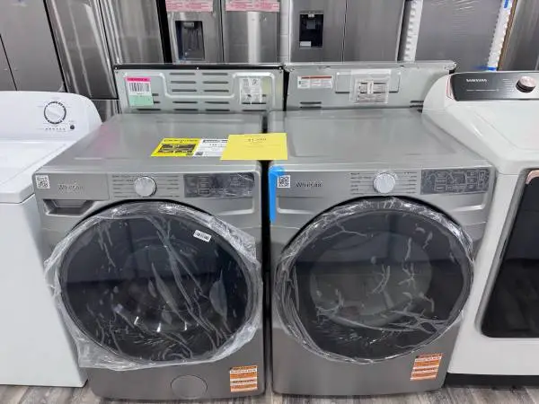 Whirlpool 4.5 cu.ft Openbox Fronload High Efficiency Washer & Electric Dryer Set