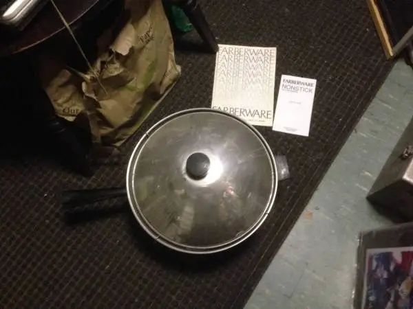 Vintage Farberware stainless steel 14 electric wok 1000 WATTS
