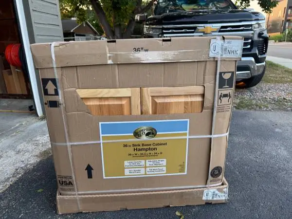 36” Kitchen sink base cabinet …hickory