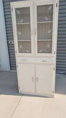 Vintage Cabinet with Glass Doors