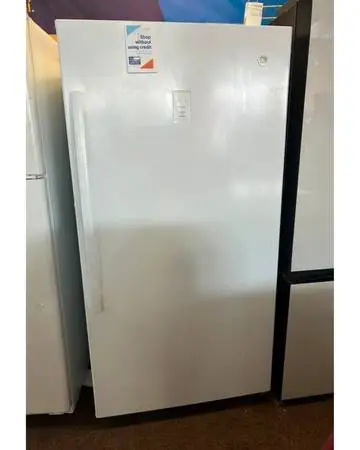GE Upright Freezer in White Finish