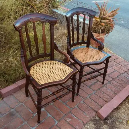 Genuine 1860s-70s “Renaissance Revival” walnut Chairs