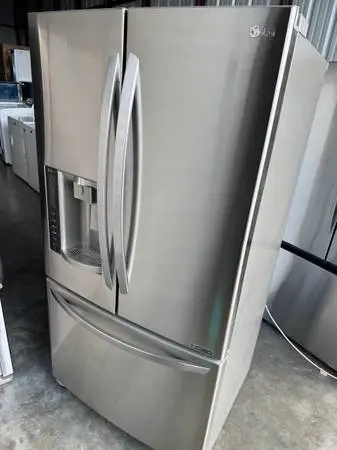 25 cu.ft lg refrigerator french door stainless steel 2 ice makers
