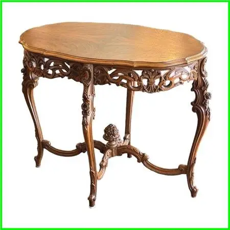 Italian Hand Carved Walnut Side Table