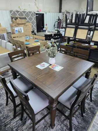 Concord Counter Height Dining Table and 8 Chairs