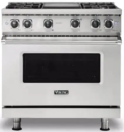 *Pre-Owned* Viking 36” All Gas Range-4 Burners/Griddle-5 Series-Natural Gas
