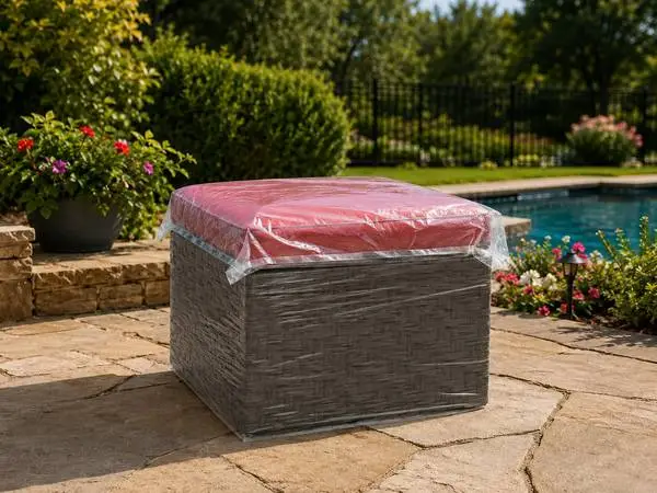 New outdoor patio furniture ottoman stool sunbrella fabrix