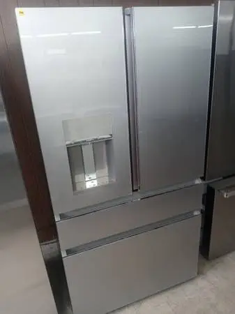 ★GE Cafe stainless steel 4-door french door fridge with glass front