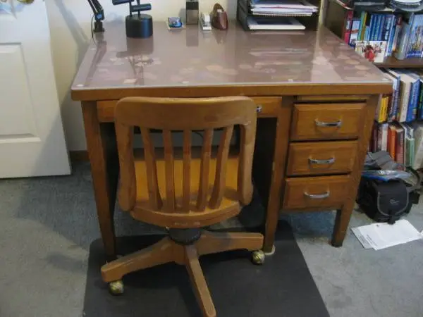 Four-Drawer Wooden Desk