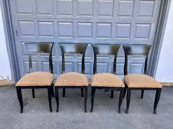 Vintage Solid Wood Dining Chairs by Sierra Móveis – Set of 4