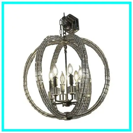 Visual Comfort Signature Crystal Cube Six-light Chandelier