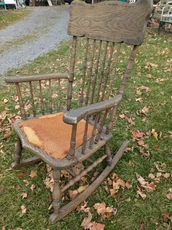 Victorian Oak Rocking Chair Rocker