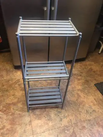 Small metal book shelf display night stand