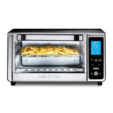 NIB Gourmia Digital 4-Slice Toaster Oven Air Fryer StainlessSteel Gray