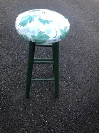 Vintage Counter Height Wood Backless Shabby Chic Farmhouse Bar Stool