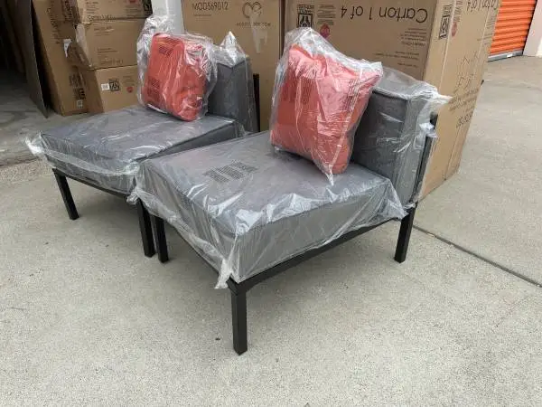 Brand new pair of outdoor patio furniture chairs sunbrella