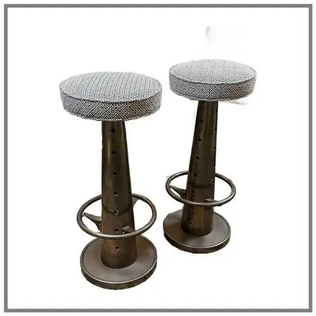 Blackman Cruz Workshop Yacht Bar Stools, Pair. Estimated Price: $16,00