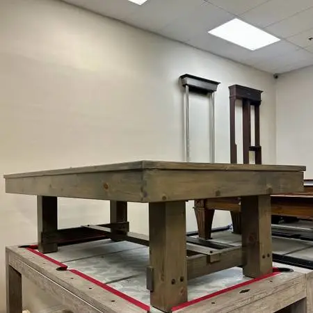 Diamondback 8 Foot Pool Table with Dining Top and Benches