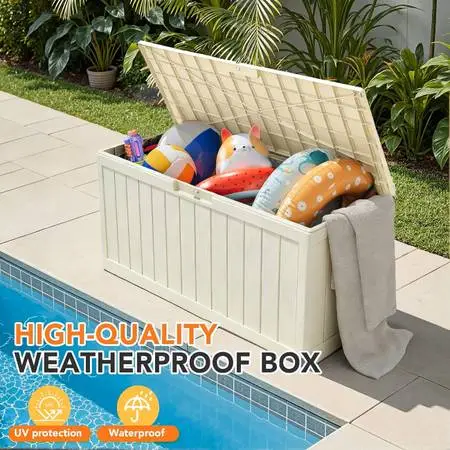 DECK BOX  75 Gallon for Pool , Patio, Garden or Garage Storage Box