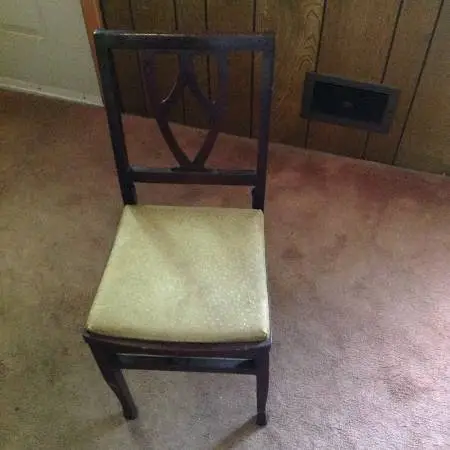 Vintage mid century 1940s wood folding padded chair USA made!!!