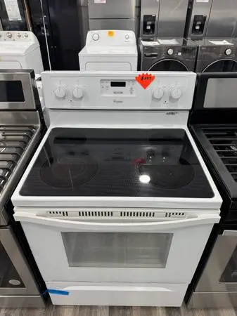 Whirlpool 30”W Freestanding Glasstop Electric Range Excellent Condition