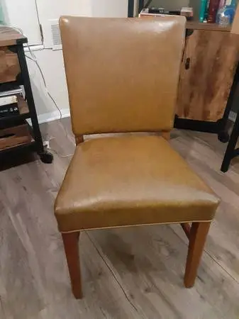 Faux leather chair