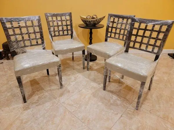 SET OF 4, LUXURY CALLIGARIS (ITALY), DOUBLE COVER DINING ROOM CHAIRS