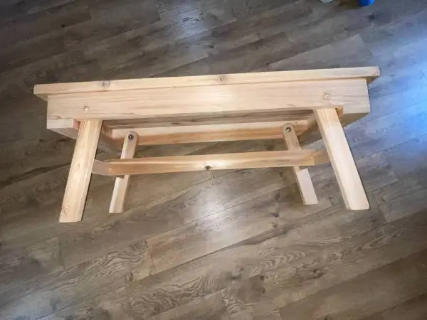 Folding Cedar Sauna Bench – Mobile Sauna / Space-Saving Design