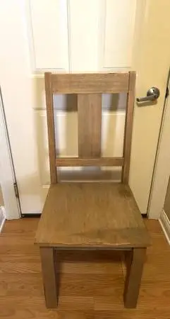 Solid rustic wood chair
