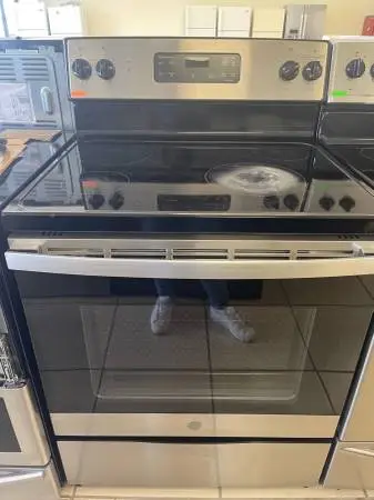 STOVE GLASS TOP GE STAINLESS STEEL
