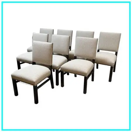 Ethan Allen Sebago Dining Side Chairs, Set Of Eight