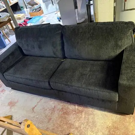 New Ashley furniture sleeper sofa in grey black knobbed fabric