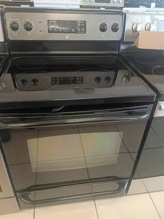 STOVE GLASS TOP GE BLACK STAINLESS