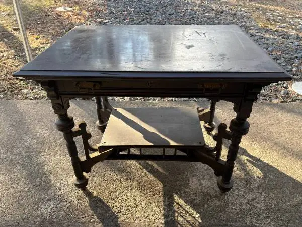 Antique wooden livingroom,hall way desk table w/drawer