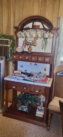 Unique wood and tile backers rack