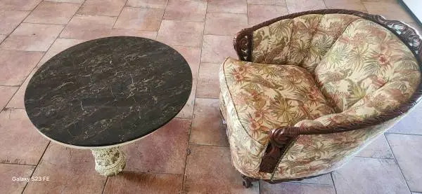 Marble Top Table and Chair -OBO