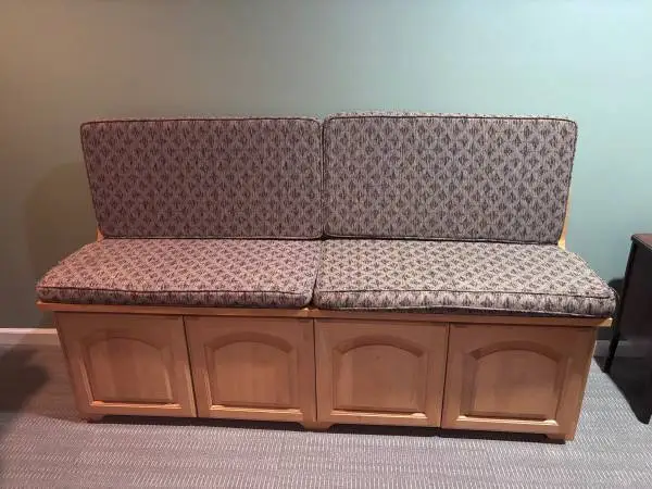 Custom Dining Bench with Cushions & Storage Below