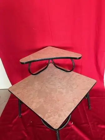 Vintage Unique Atomic Formica 2-Step Table