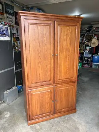 Beautiful cherry wood entertainment center