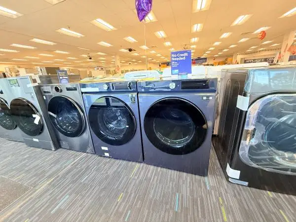 NewOpen Bespoke Samsung Washer4.6cu.ft Gas Dryer 7.4 cu.ft with the manufacturer