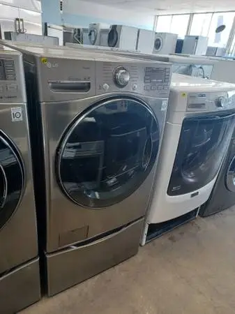 LG Chrome Washer front load, pedestals